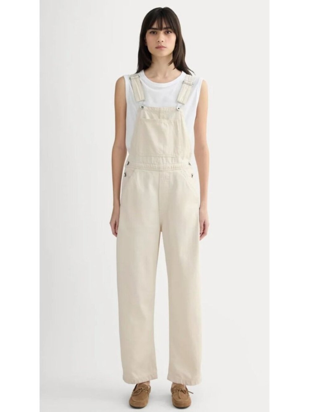 Everlane The Curve Overall Women's Size Medium in Ecru Ivory New With Tags!